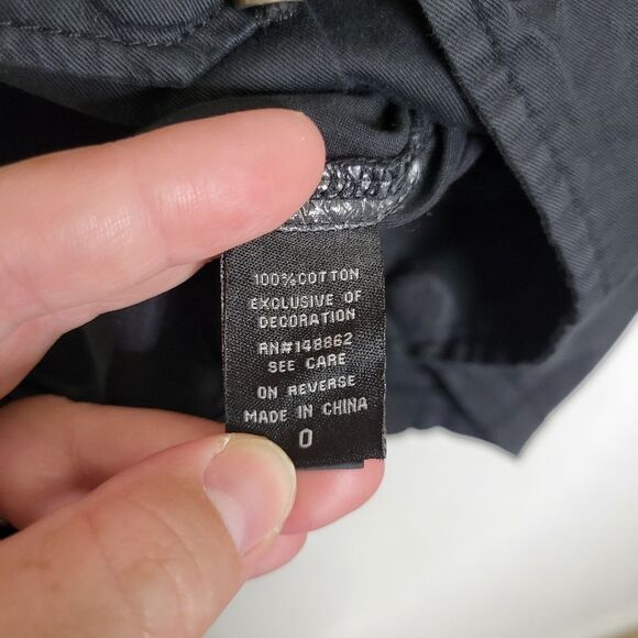 Torrid Size 0X Black Twill Utility Snap Zipper Closure Cinched Waist Jacket - Picture 8 of 10